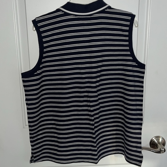 Jennifer Moore sleeveless zipper neckline collared shirt size large - Picture 6 of 8